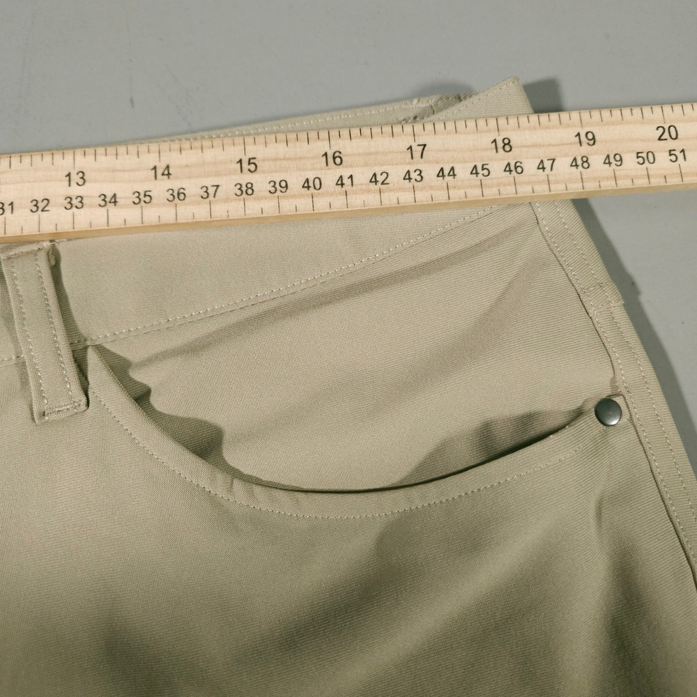 Lululemon Commission Pant Men 36 Tan Khaki Classic Fit Warpstreme Chino Trousers - Picture 4 of 8